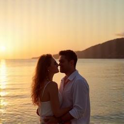 Couple enjoying a romantic vacation